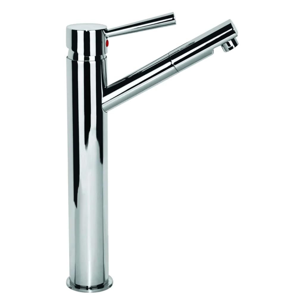 SCHÜTTE 79111 CORNWALL Hohe Waschtischarmatur, Moderne Badarmatur, Einhebelmischer, Wasserhahn Bad hoch, Chrom