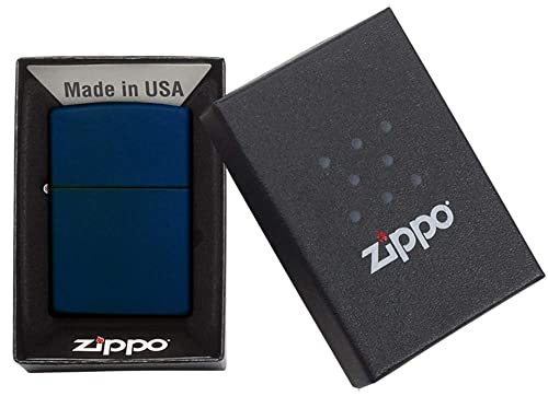 Encendedor Zippo clásico cortaviento azul marina miniatura 4