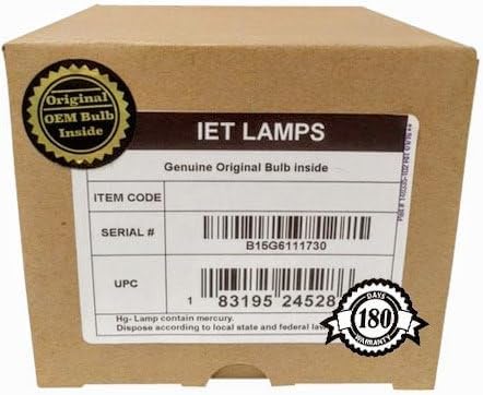 IET Lamps Genuine OEM Replacement Lamp for Sony LMP-H210 Projector (Power by Philips)