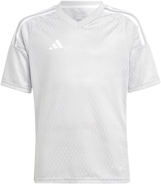 adidas Kids Boys Tiro23 Competition V Neck Short Sleeve Jersey Soccer Cleats Breathable - Grey