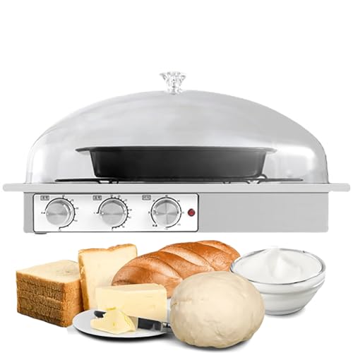 Máquina eléctrica para fermentar masa de pan, control dual de humedad/temperatura ajustable, herramientas para hacer fermentación de pan con función de sincronización para hacer pan, yogur, natto