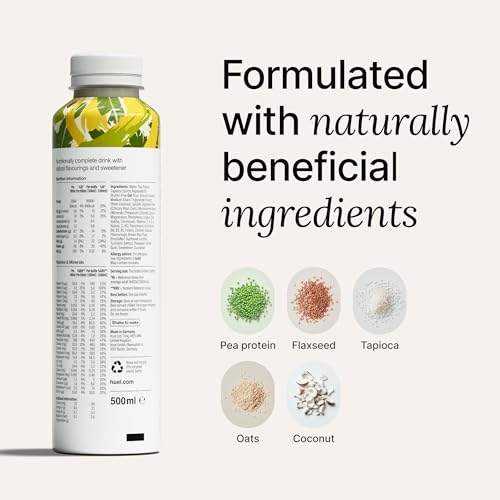 Huel Ready-to-Drink Meal, Banana Protein Drink, 8 x 500ml Bottles, Protein Shakes, Pre-Portioned Meal, 20g of Protein per Bottle, Rich in Essential Vitamins, Minerals and Fibre Meal Replacement Shake - Image 4