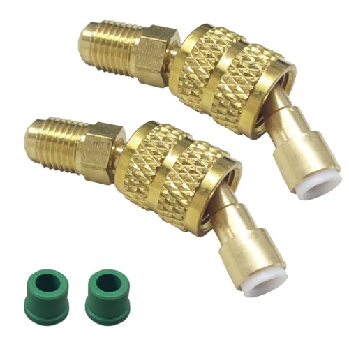 2PCS Adaptador Mini Split R410A, 5/16" Hembra a 1/4" Macho