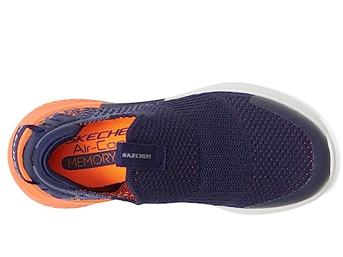 Skechers Kids Boys Ultra Flex 3.0 - Vektron Sneaker, Navy/Orange, 12, Little Kid by Skechers - Used condition - Image 2