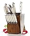 White Knife Set with Block and Sharpener Tool, 14 Piece Knife Block Set with Knives, Stainless Steel Knives Set - Includes Heavy Duty Butcher Shears - White Knife Set, Modern Butcher Block Knife Sets