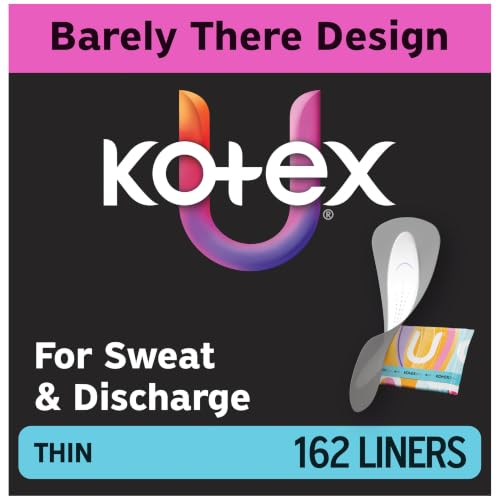Kotex Thin Wrapped Liners, Light Absorbency, 162 Count