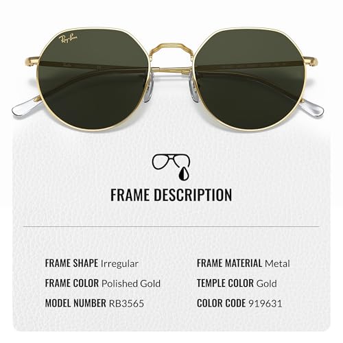 Ray-Ban RB3565 JACK Square-Round Shaped Sunglasses for Men & Women with Official RAYBAN Eyewear Kit3