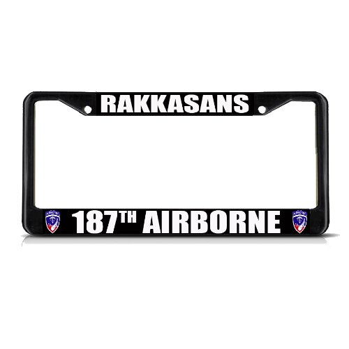 Amazon.com: Metal License Plate Frame Solid Insert Rakkasans 187Th