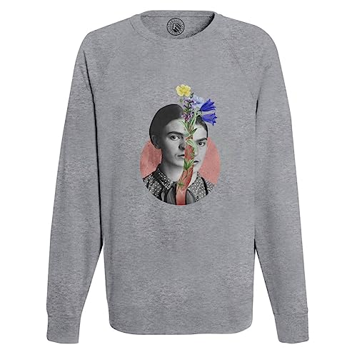 Sweat Shirt Collage Art Surréalisme au Design Floral Audacieux