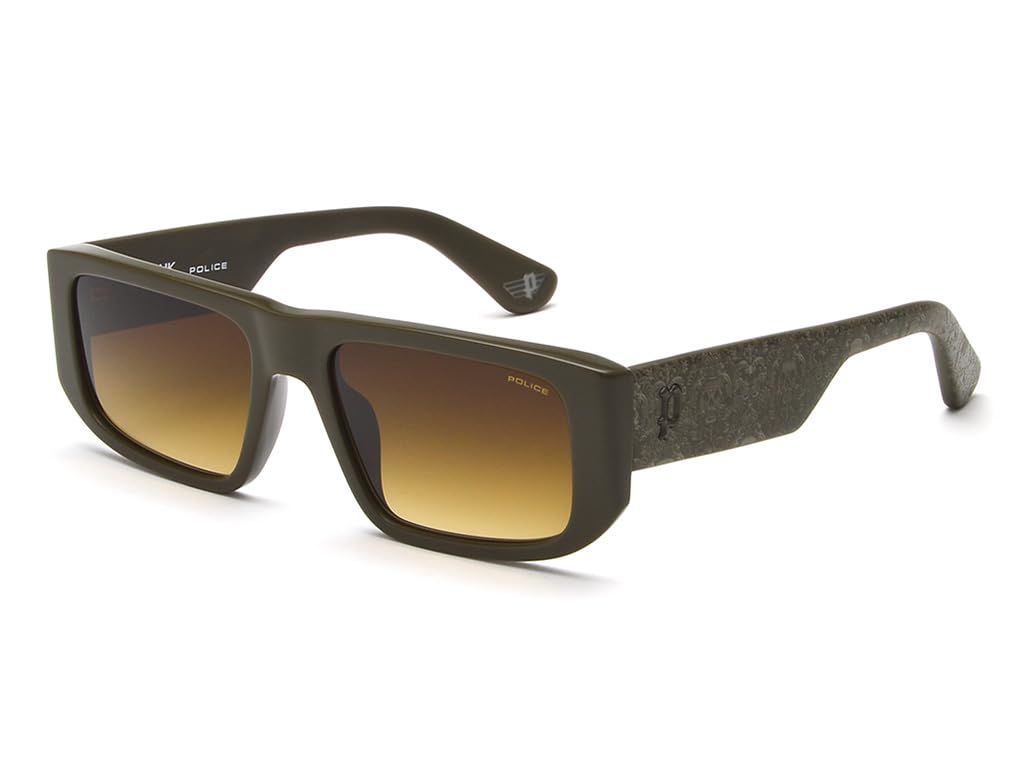 sunglasses| 100% UV protected | Gradient | Full Rim | Rectangular | Men | Large | Shiny Dark Olive Polycarbonate Frame | Brown Gradient CR39 Lens-image-44