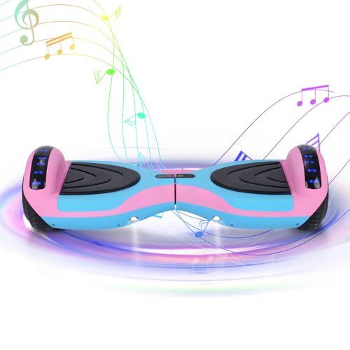 Hoverboard Elétrico com Luzes LED, 6.5 Polegadas – Skate para Crianças e Adultos