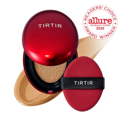 Image of TIRTIR Mask Fit Red Cushion Foundation | Full coverage, Weightless, Skin fit, Satin Glow Finish, Korean Makeup BB Foundation, beauty, Tattoo cover up, Buildable (#31N French Beige, 0.63 Fl Oz)