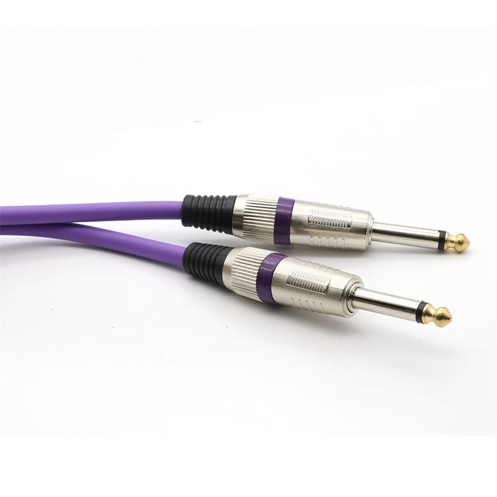 Cable de Audio, Cable de Instrumento, Jack 6.35 Macho a Cable de Guitarra Instrumento de 1/4 de Pulgada Audio Micrófono de Teclado bajo 3M (Color : como se Muestra, tamaño : One Size)