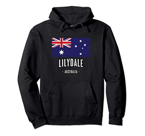 Lilydale, Australia | Aussie City Merch - Australian Flag Pullover Hoodie