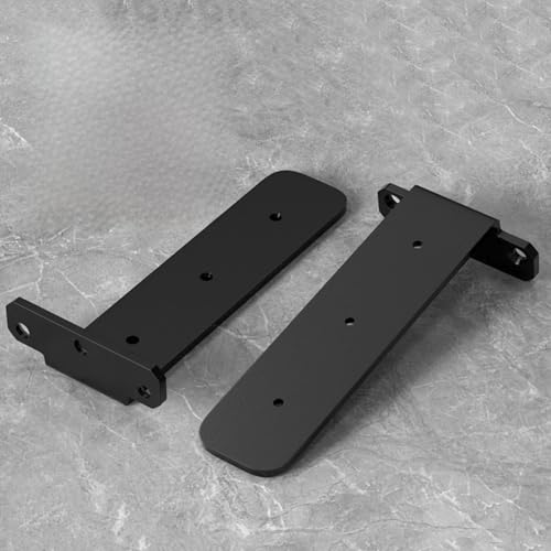 YHBZ 5mm Espesor Soportes para Estantes Flotantes,Escuadras Estanterias Montado en la Pared,Soportes de Esquina de Alta Resistencia con Tornillos,para estantes de Cocina DIY,Black-20cm/7.9in