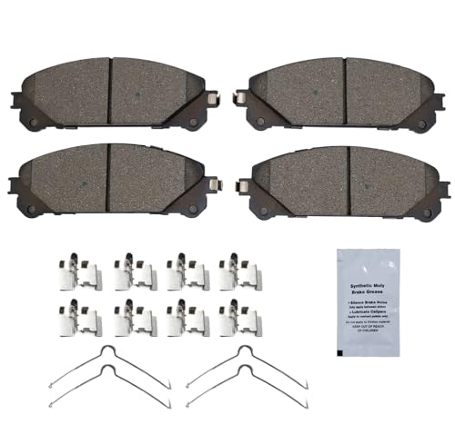Image of HUSCH D1324 Front Ceramic Brake Pads Kit Fit For Lexus NX200t 2015-2017, For NX300 2018-2021, For NX300h 2015-2021, For RX350 2010-2021, For RX350L 2018-2021, For Toyota RAV4 Prime 2021-2022