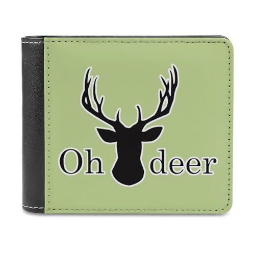 Oh Deer Fashion Bifold Wallets for Men Women Slim & Thin Credit Card Holder Wallet Purse
