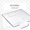 Copco Narrow Clear Bin, 10.5 x 4.5 x 6-Inch, for Kitchen, Fridge, Pantry, Laundry, and More