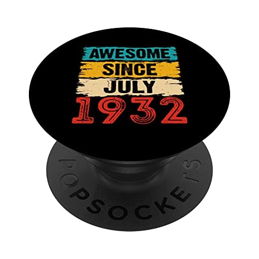 Regalos de 91 años impresionantes desde julio de 1932 91 cumpleaños PopSockets PopGrip Intercambiable