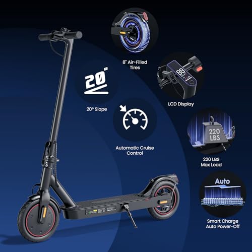 Image of Electric Scooters - Electric Scooter Adults, 1200W /1000W /500W Motor, 28 /25 /21 /18 MPH Top Speed, 10'' /8.5'' Tires, 28 /25 /23 /21Miles, APP Control E Scooter for Teens