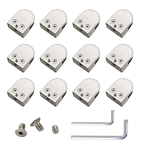 Abrazadera de vidrio de acero inoxidable ajustable para clips de 8mm a 12mm