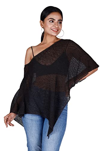 GURU-SHOP, Lagenlook Poncho, Poncho Leggero