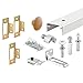 Slide-Co 161794 Bi-Fold Closet Track Kit, 36 In. Length, Steel Track, White (1 Kit)