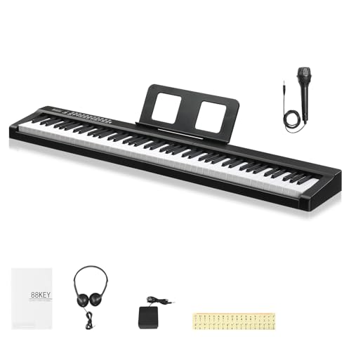 Bonnlo GPP-101 88-Tasten Digitalpiano mit Semi-Gewichteten...