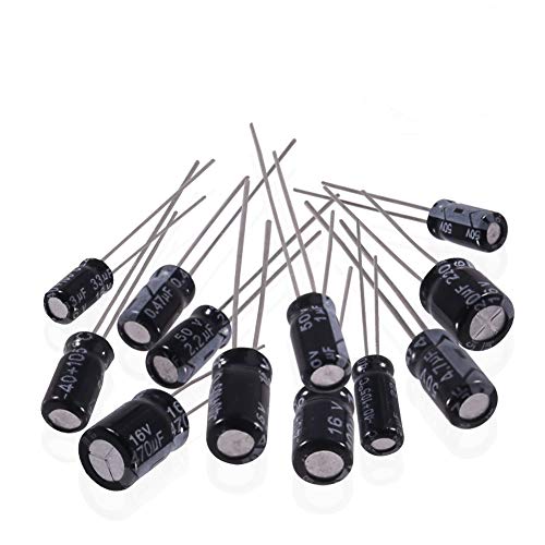 ACEIRMC 120pcs 12 Values 0.22UF-470UF Aluminum electrolytic Capacitor Assortment kit Set Pack