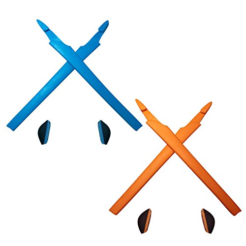 Leg Set Oakley Crosslink branches de rechange en silicone bleu et orange