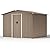 Kullavik 8FT x 6FT Outdoor Storage Shed,Waterproof Metal Tool Shed with Lockable Sliding Door and Air Vents,Metal Storage Shed for Garden,Patio