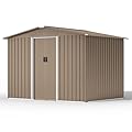 Kullavik 8FT x 6FT Outdoor Storage Shed,Waterproof Metal Tool Shed with Lockable Sliding Door and Air Vents,Metal Storage Shed for Garden,Patio