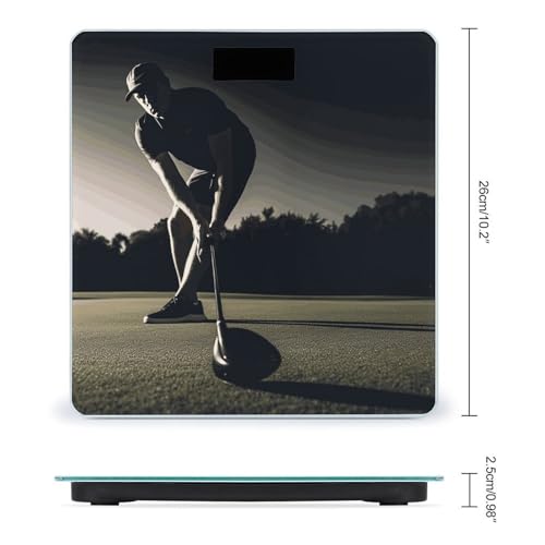 Báscula Digital Golf Fitness de Vidrio Templado 400 lb miniatura 2