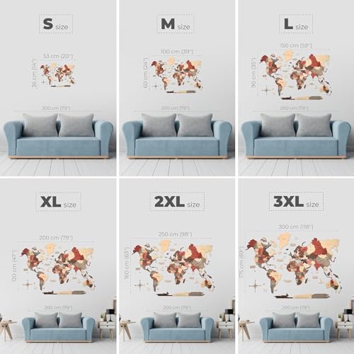 Image of Enjoy The Wood 3D Wooden World Map Wall Art (Fusion, 2XL) | Large Travel Map with Pins for Art Decor, Decorative Map of the World for Home, Office Travel Wall Art Housewarming Gift Idea