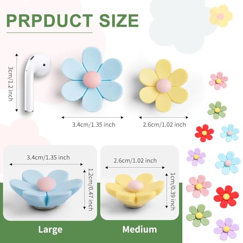 Image of Flower Fridge Magnets，Cute 3D Refrigerator Magnets for Office Kitchen Locker(Large*5+Middle*5)