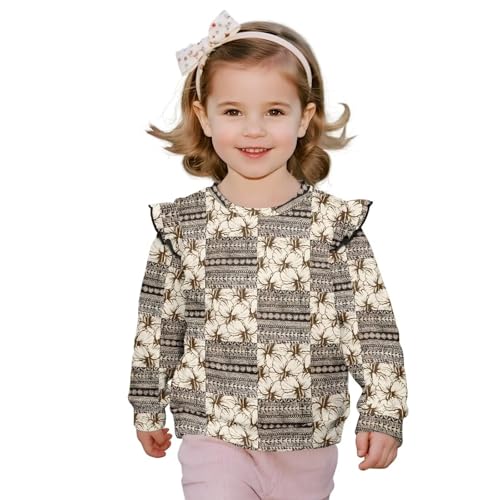 Toddler Girls 1-8T Sweatshirts Long Sleeve Crew Neck No Hood Hoodies Sweatshirts
