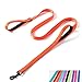 Reflective Nylon Dog Leash Heavy Duty, Two Handles with Padded for Extra Control Outside Durable Training Lead for Small Medium Large Breed Pet Dogs, 6ft Long 1-inch Width, Orange