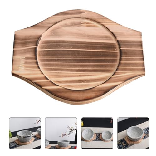 Cacerola para mesa de comedor DOITOOL con soporte de madera resistente al calor 8