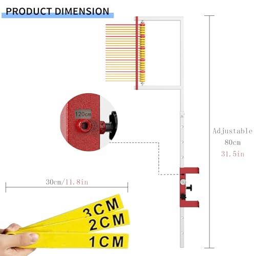 Image of Vertical Jump Measurement Tool, Wall Mounted Vertical Jump Tester 27.5-47 Inches, 2.29-4 ft Adjustable Height Vertical Jump Trainer, Vertical Height Jump Measure Device Outdoor Use