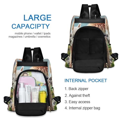 Mochila antirrobo de alpaca para mujer con cremallera trasera oculta 5