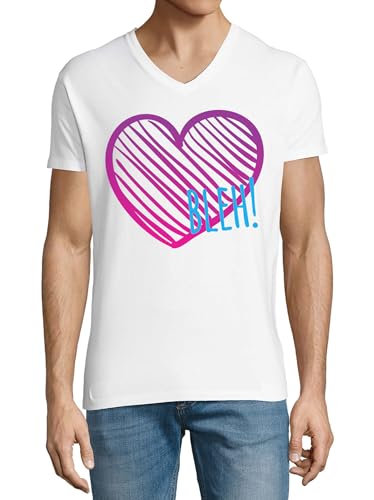T-shirt col en V homme coton blanc pour remplacer les hauts basiques sans personnalité