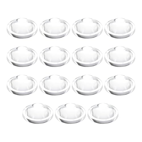 PATIKIL Diameter 21.8mm Flat Convex Lens, 15 Pcs Height 8mm PMMA Acrylic LED Optical Convex Condenser Lens with Edge for Flashlight Car Bike Head Lamp Spotlight, Transparent