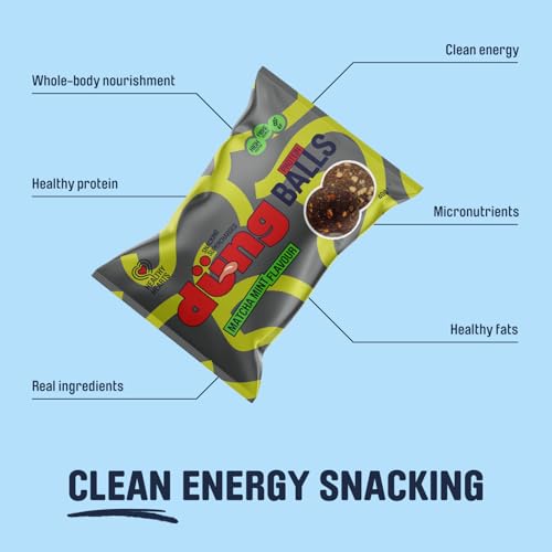 DÜNG High Protein Balls | Gluten Free & Vegan Friendly Snacks | High Fibre | Natural Energy | The Protein Bar Alternative | Matcha Mint Flavour | 3 x 40g - Image 3