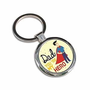 Giftcart My Dad My Hero Keychain For Papa | Best Gift for Daddy | Father’s Day, Birthday | Keyringfor Father| Round…