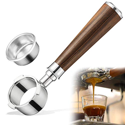 CoreReplace 51mm Bottomless Naked Portafilter 3 ears Only Compatible with Delonghi Espresso Machines EC0680 and EC0685 with 1 Cup Filter Basket Included