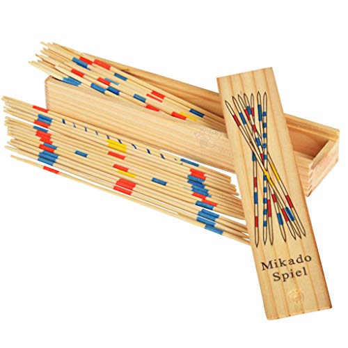 Image of Trinkets & More - 2 in 1 Chinese Checker Board & Ludo and Mikado Sticks Game (Combo) Premium Wooden Classic Board Game for Adults and Kids Superb Family Office Picnic Toys 3+ Years (2 in 1 + Mikado)