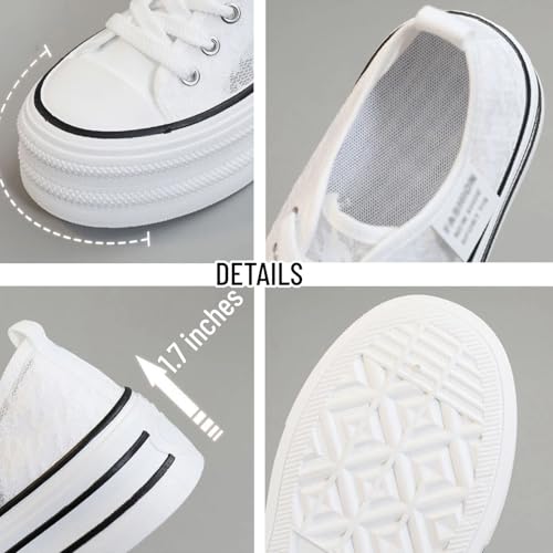 Chunky Canvas Sneakers for Women & Girls 1.7-Inch Platform Summer Mesh Walking Shoes Lightweight & Comfortable for Travel & Gifts4