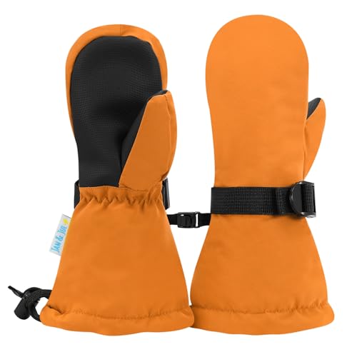 JAN & JUL Boys' Stay-On Snow Mittens Waterproof Insulated