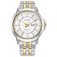 Silver/Gold Tone Bracelet & White Dial