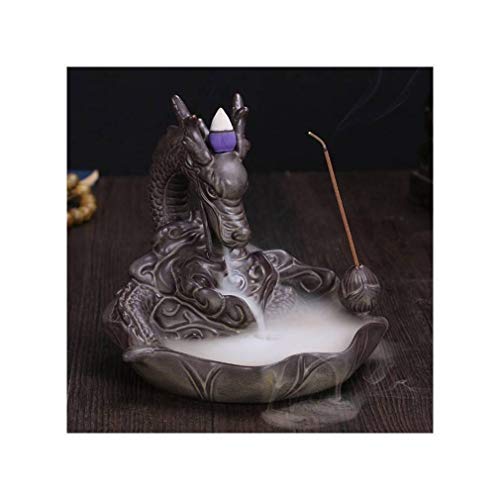 Brûleur support à encens lachineuse pour calmer le stress avec cascade dragon
